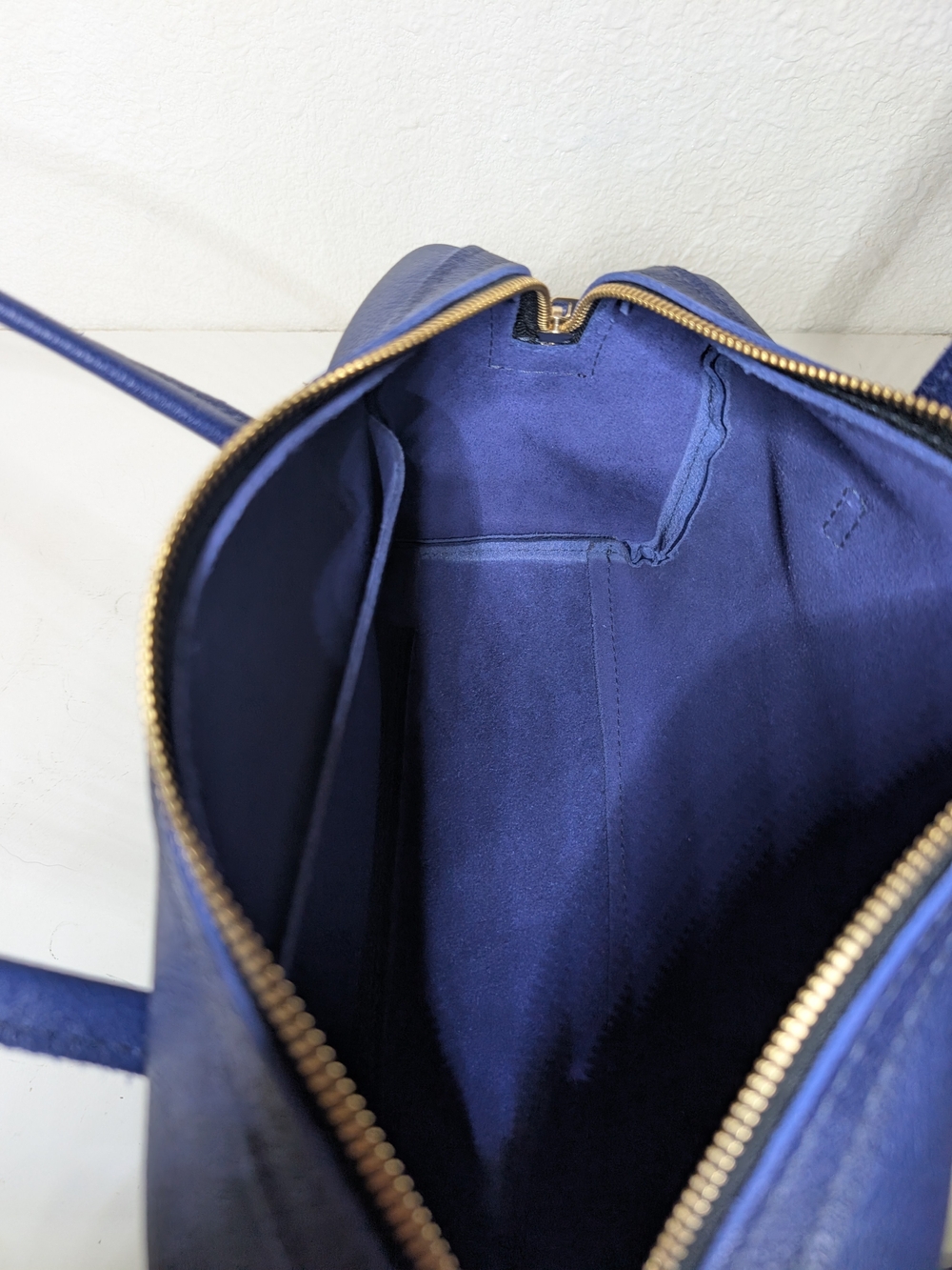 Portland Leather Sloan Doctor Bag, Oversized, Cobalt Blue, Pebbled Leather - Picture 9 of 10